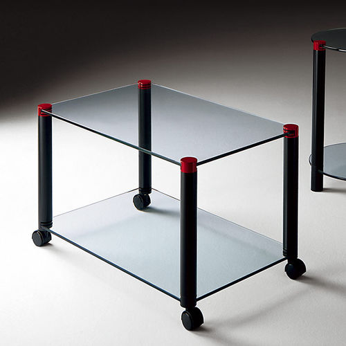 現代風テーブル - GARFA - IMAT MOBILIARIO Y DISEÑO S.A. - ガラス製 / 金属脚 / 木製脚