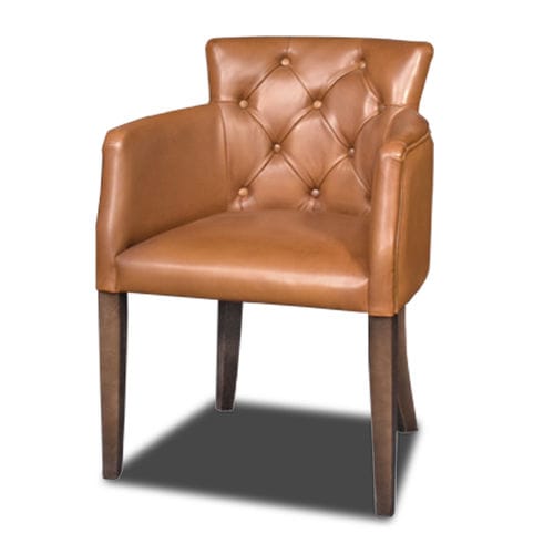 チェスタフィールドダイニングルーム用チェア - PERSHALL - Bendic International - 屋内用 / 革製 / 木製脚