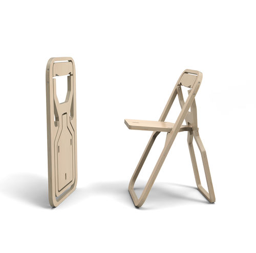 現代風チェア - RACK 25  - INFINE DESIGN OBJET - バルコニー用 / 屋内用 / ブナ材製