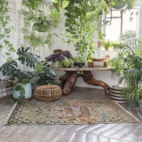 伝統的絨毯 - KING UMBERTO SKULL - Knots rugs - 花柄 / ウール製 / 絹