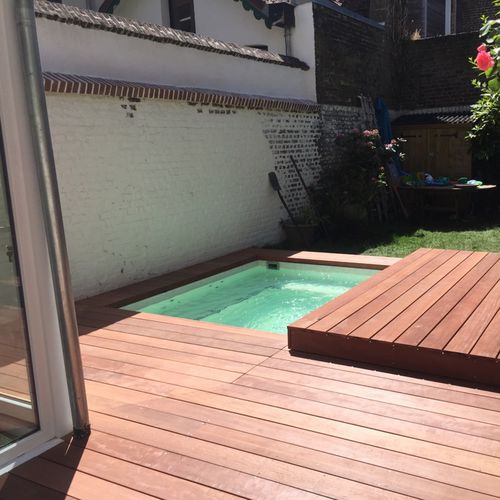 ビルトイン式ジャグジー - TILESTONE 2.5m x 2m - Tilestone Pools one piece tiled pools - 長方形 / 複数人 / 屋外用