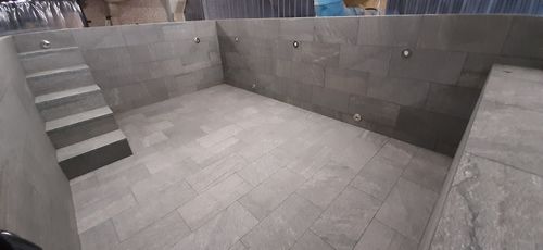 ウォールプール - 5 M x 3 M - Tilestone Pools one piece tiled pools - ワンピース / プレハブ / 屋外用