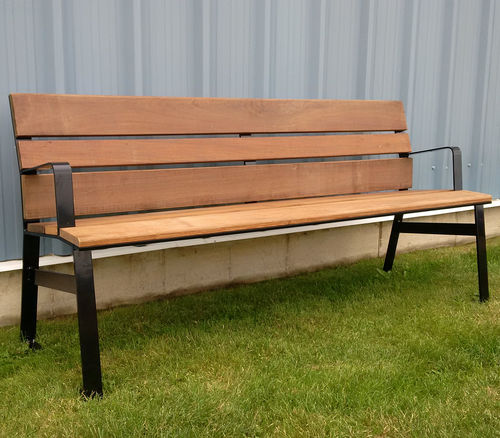 現代風ガーデンベンチ - VERVE - PARIS Site Furnishings - Outdoor Fitness - ハード ウッド製 / スチール製 / アルミニウム