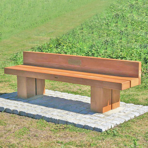 現代風公共ベンチ - TYPE 3 - Woodscape. - 木製 / 背もたれ付き / FSC認証