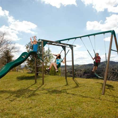 プレイグランド用プレイストラクチャー - MONKEY BAR ADVENTURE SWING SET - Lifetime - ポリエチレン