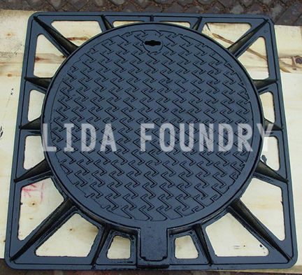 鋳鉄製マンホールの蓋 - D400 850*850 - Botou city lida foundry co.,ltd - 正方形