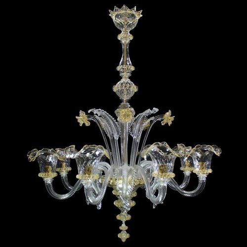 バロック様式シャンデリア - VENITIAN CLASSIQUE : ELEGANTE  - Original Murano Glass s.n.c. - クリスタル製 / ムラノガラス製 / 吹きガラス製