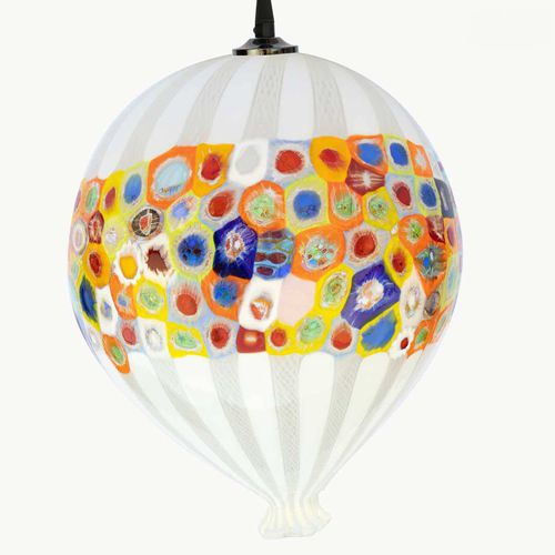 ペンダントランプ - BALLOON WITH MILLEFIORI  - Original Murano Glass s.n.c. - 吹きガラス製 / ムラノガラス製 / 現代風