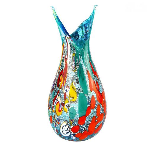 現代風花瓶 - HARLEQUIN MIX COLOR : PAPILLON - Original Murano Glass s.n.c. - 吹きガラス製 / ムラノガラス製 / 多色