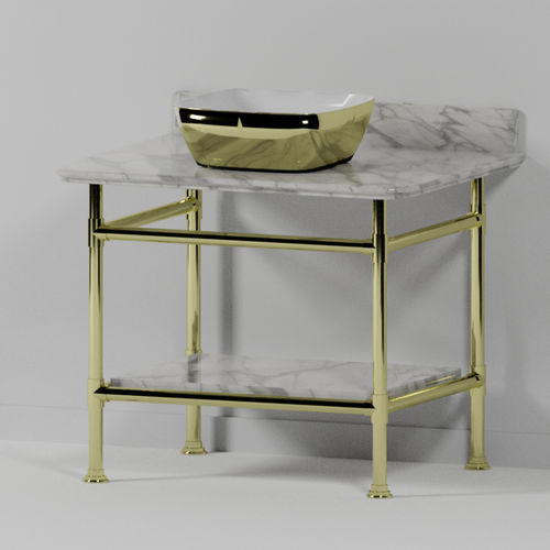 クロム洗面キャビネット - WS4SSE - Opus Bathrooms - 光沢のある真鍮製