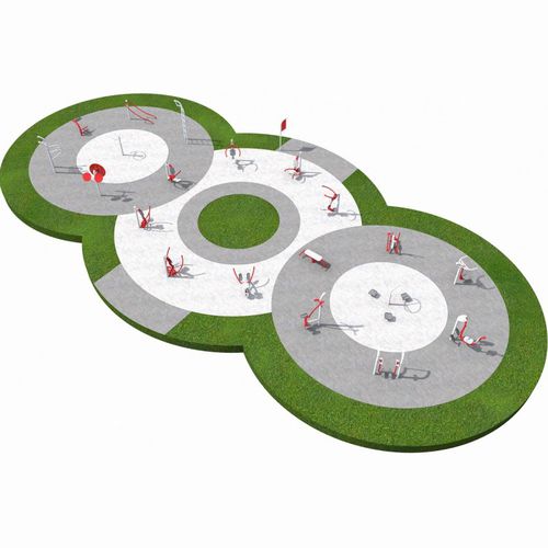 プレイグランド用フィットネスプレイグランド - FITNESS 5 - Inter System - 学校用
