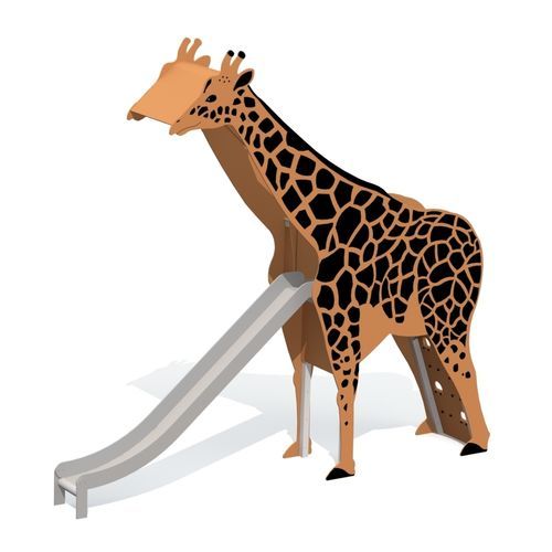 直立型滑り台 - GIRAFFE  - Tiptiptap - プレイグランド用 / ステンレススチール製