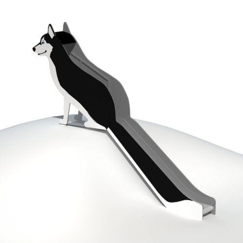直立型滑り台 - HUSKY - Tiptiptap - プレイグランド用 / ステンレススチール製 / HDPE