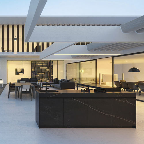 屋外用キッチン - N2 DEKTON KELYA - Novara Outdoor Kitchens - 現代風 / 人工大理石 / ステンレススチール製