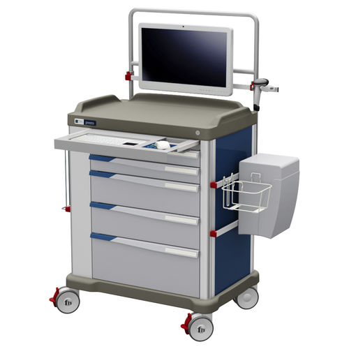 サービス台車 - EWORK CART ON PRESTO - Francehopital - 医療施設用 / 病院用 / タブレットホルダー付き