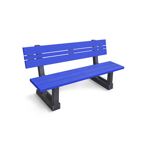 現代風公共ベンチ - S-COOL - Activia Mobilier Urbain - 再生プラスチック製 / 背もたれ付き