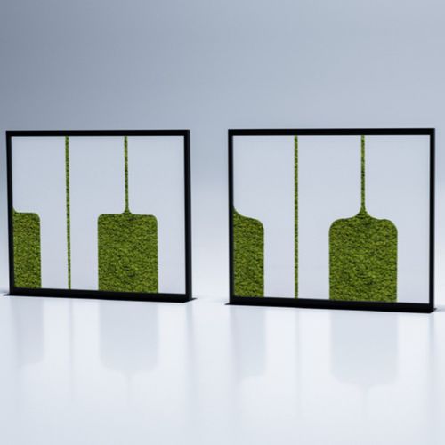 ラッカー塗装メタル製スペースの区切り - BIG FRAMES - Feel Green - アクリル樹脂製 / オフィス用 / レストラン用