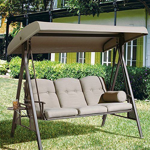 布製スイングチェア - H-085J  - Howvin outdoor furtniture - 金属製 / 自立型 / 取り外しできるクッション付き