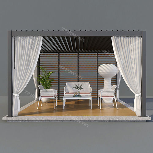 独立型パーゴラ - H-788W - Howvin outdoor furtniture - 壁取り付け / 塗装アルミニウム製 / モバイルスラット
