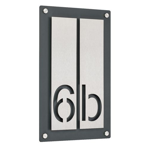 ドア用案内パネル - 691-2-RALVA - Briefkasten Manufaktur Lippe GmbH - 壁取り付け式 / ステンレススチール製 / ねじ留め式