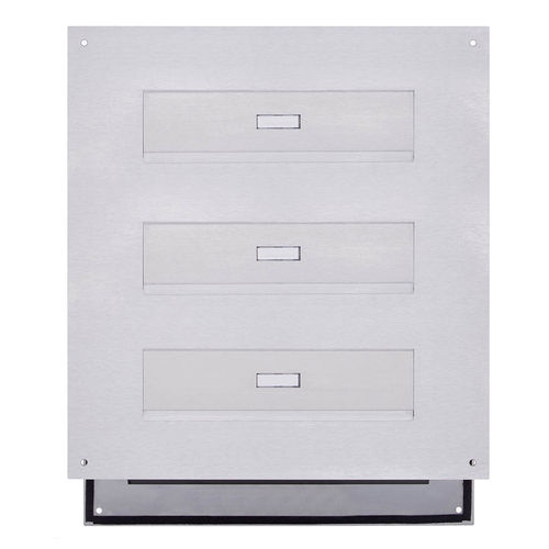 壁取り付け式ポスト - DESIGNER : 515DW-2-V-GI106 - Briefkasten Manufaktur Lippe GmbH - 組み込み式 / 単独 / 内蔵インターコム