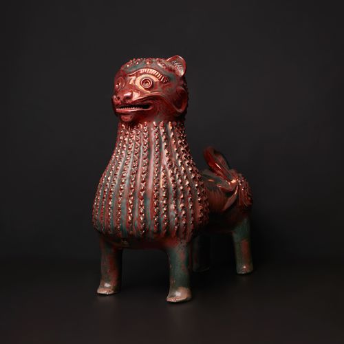 セラミック製彫刻 - DIDO HAIDA - Sergey Makhno Product - 床置き / 赤 / 動物
