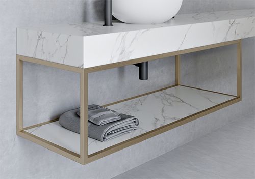 壁取り付け式棚 - LESS - Sanchis Muebles de Baño - 現代風 / 木製 / バスルーム用