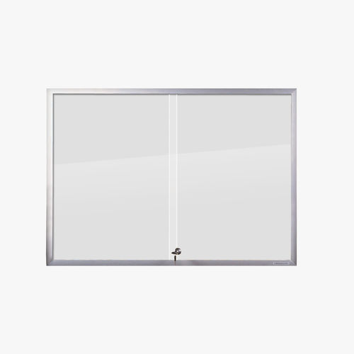 壁取り付け式ディスプレイパネル - VISIGUARD SLIDING - CIVIQ - 公共施設用 / ガラス製 / アルマイト処理されたアルミ製