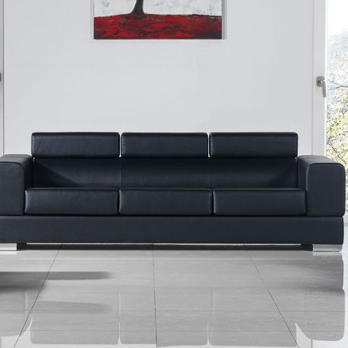 現代風ソファー - COSY - Flekssit Office Furniture - 革製 / 黒色 / コントラクト