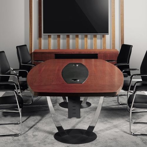 現代風会議用テーブル - EPSILON - Flekssit Office Furniture - メラミン / 金属脚 / 長方形