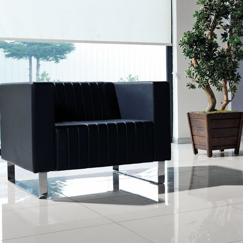 現代風アームチェア - POSH - Flekssit Office Furniture - 革製 / 木製 / 黒色