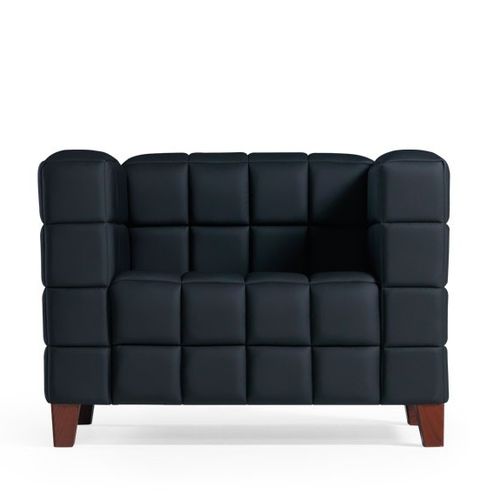 現代風アームチェア - PIAZZA - Flekssit Office Furniture - 革製 / 木製 / 黒色
