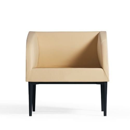 現代風アームチェア - VADI - Flekssit Office Furniture - 革製 / 木製 / ベージュ