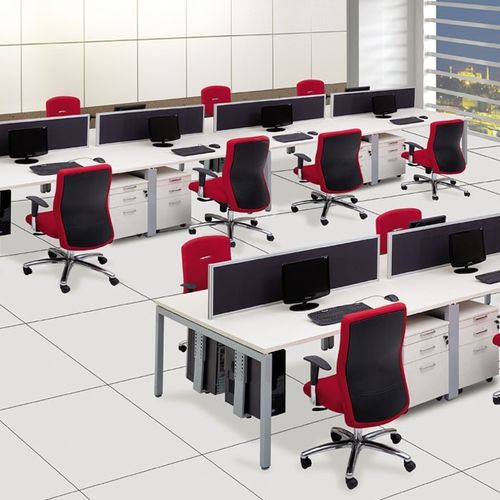 オープンスペース用デスク - IRON - Flekssit Office Furniture - 現代風 / メラミン / 収納付き