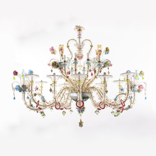 伝統的シャンデリア - DANDOLO - BOTTEGA VENEZIANA - 吹きガラス製 / ムラノガラス製 / 電球12個