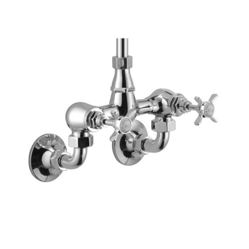 シャワー用ダブルハンドル混合水栓 - 26 110 581 -  Czech & Speake - 壁取り付け式 / クロムメッキ金属 / バスルーム用