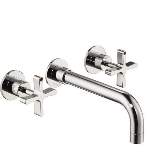 洗面器用ダブルハンドル混合水栓 - 36 705 585 -  Czech & Speake - 壁取り付け式 / クロムメッキ金属 / ニッケル製