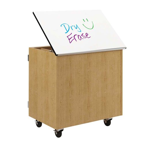 オーク材収納箱 - WRITE-N-ROLL STORAGE - DIVERSIFIED WOODCRAFTS - ふた付き