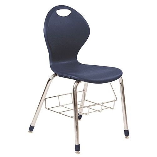 現代風チェア - INSPIRATION WITH BOOK BASKET  - Academia furnitures industries - 屋内用 / スチール製 / ポリプロピレン製