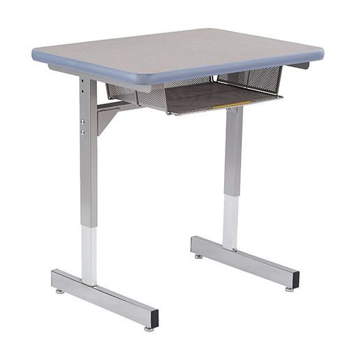 現代風テーブル - T-LEG DESK SERIES - Academia furnitures industries - 高圧ラミネート / プラスチック製 / 金属脚