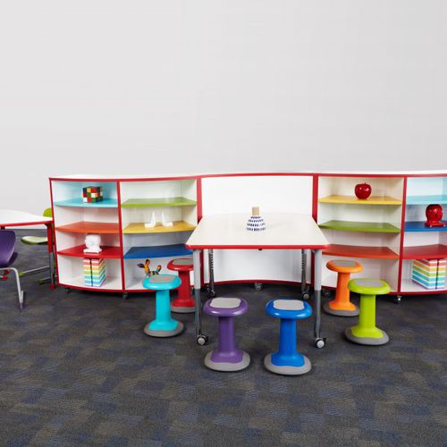 モジュール式本棚 - STAX SERIES : DOUBLE MOBILE - Academia furnitures industries - 間仕切り / キャスター付き / 現代風
