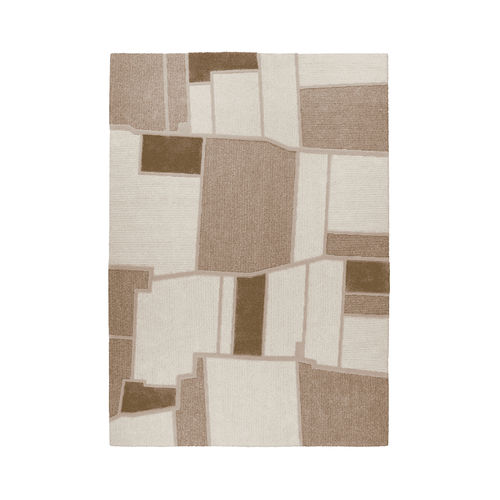 現代風絨毯 - Tierras Nature - Alp Carpets - 柄付き / ウール製 / リネン