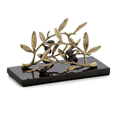 真ちゅう製ナプキン立て - OLIVE BRANCH  - Michael Aram - 花崗岩製 / 家庭用
