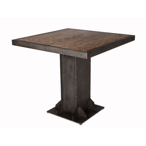 インダストリアルデザインダイニングテーブル - PYRAM - Furniture BoutiQ - 木製 / 鉄製脚 / 正方形
