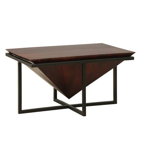 インダストリアルデザインローテーブル - YOKONE - Furniture BoutiQ - 無垢材 / 鉄製脚 / 長方形