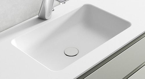 組み込み型洗面器 - FLORENCE - Kyrya Group - セラミック製 / 長方形 / 穴1つ