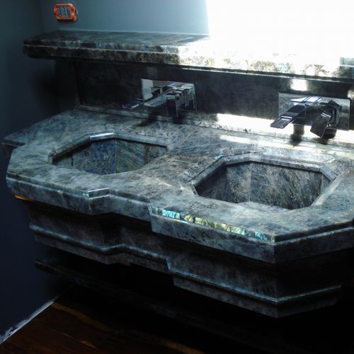 半貴石製板石 - LABRADORITE SINK - GIOVANNOZZI MARMI S.R.L. - バスルーム用 / 光沢 / 大理石調