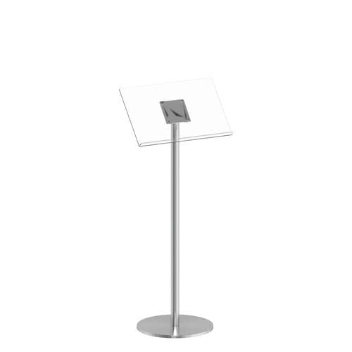 自立型パンフレットホルダー - Q EZI LECTERN - FEPRO - ステンレススチール製 / アクリル製 / 業務用