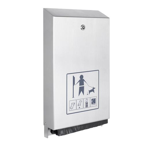 公共スぺース用犬の糞回収用袋分配器 - ECO INOX - FEPRO - 壁取り付け式 / カスタマイズ可能 / ステンレス製