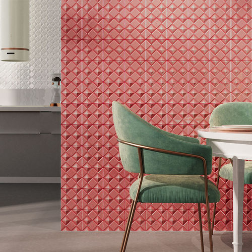 セラミック製タイル - QUADRA | 15x15 - CERAGNI | WALL CERAMIC TILES - 高光沢 / エンボス加工 / 屋内用